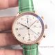 Swiss IWC Portuguese V2 Best Edition Replica Watch Green Leather Rose Gold A79350 (2)_th.jpg